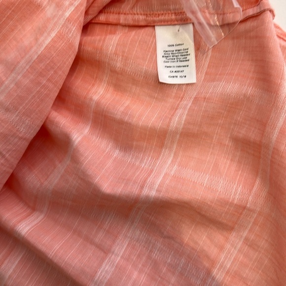 Talbots Salmon NWOT popover blouse plus size 2X - Picture 4 of 7